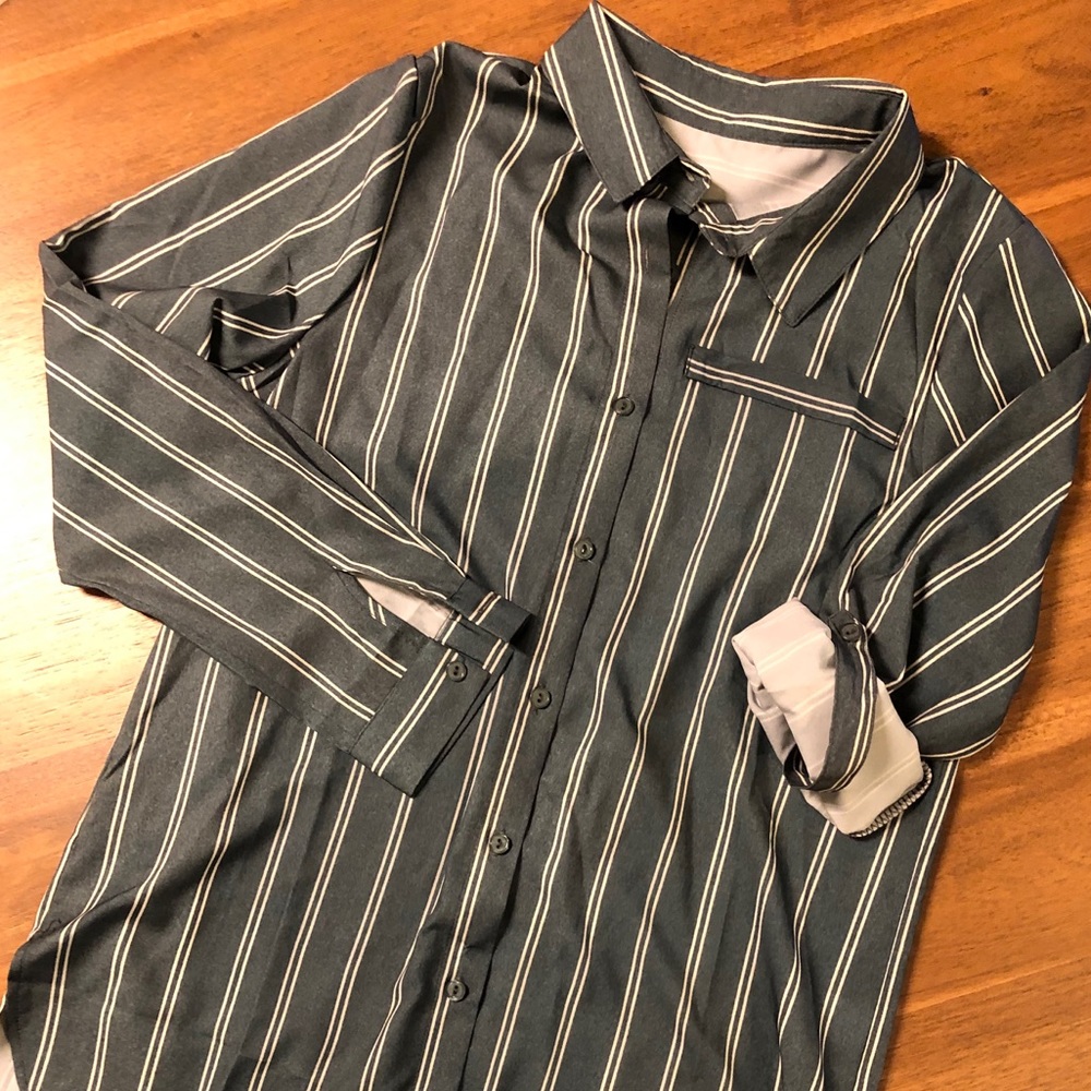 Dark green button up shirt